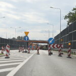 26.07.2023. Kielce. Utrudnienia na trasie ekspresowej S74. Drogowcy prowadzą prace remontowo-naprawcze / Fot. Wiktor Taszłow – Radio Kielce