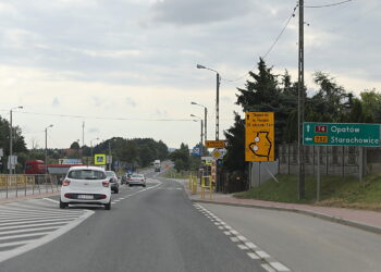 26.07.2023. Górno. Droga ekspresowa S74 / Fot. Wiktor Taszłow - Radio Kielce