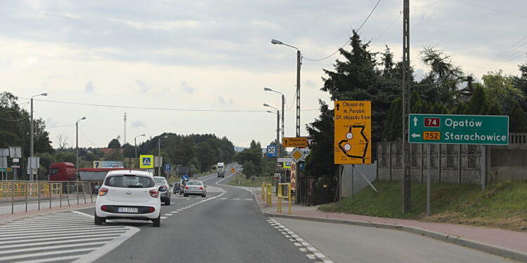26.07.2023. Górno. Droga ekspresowa S74 / Fot. Wiktor Taszłow - Radio Kielce