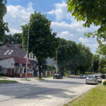 03.07.2023. Kielce. Ulica Ściegiennego. Miejsca, gdzie maja być wymienione latarnie na LED / Fot. Wiktor Taszłow - Radio Kielce