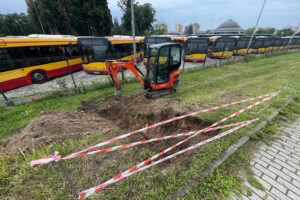 28.07.2023 Kielce. Budowa ITS przy ul. Gosiewskiego w Kielcach / Fot. Wiktor Taszłow