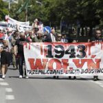 09.07.2023. Kielce. Marsz milczenia w rocznice Rzezi Wołyńskiej. / Fot. Jarosław Kubalski - Radio Kielce.