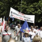 09.07.2023. Kielce. Marsz milczenia w rocznice Rzezi Wołyńskiej. / Fot. Jarosław Kubalski - Radio Kielce.