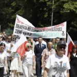 09.07.2023. Kielce. Marsz milczenia w rocznice Rzezi Wołyńskiej. / Fot. Jarosław Kubalski - Radio Kielce.