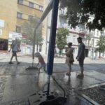 W Kielcach ustawiono kurtyny wodne