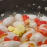 Kalmary faszerowane krewetkami w białym winie