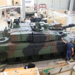 28.08.2023. Kielce. Targi Kielce. Koreański czołg K2, który będzie można zobaczyć podczas XXXI Międzynarodowego Salonu Przemysłu Obronnego / Fot. Wiktor Taszłow – Radio Kielce