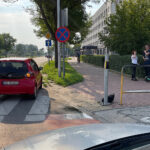 18.08.2023 Kielce. Zderzenie samochodu osobowego z hulajnogą / Fot. Wiktor Taszłow - Radio Kielce