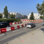 20.08.2023. Kielce. Aleja IX Wieków Kielc z tymczasową organizacją ruchu. / Fot. Wiktor Taszłow - Radio Kielce