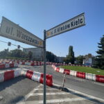 20.08.2023. Kielce. Aleja IX Wieków Kielc z tymczasową organizacją ruchu. / Fot. Wiktor Taszłow - Radio Kielce