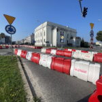 20.08.2023. Kielce. Aleja IX Wieków Kielc z tymczasową organizacją ruchu. / Fot. Wiktor Taszłow - Radio Kielce