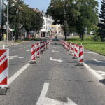 20.08.2023. Kielce. Aleja IX Wieków Kielc z tymczasową organizacją ruchu. / Fot. Wiktor Taszłow - Radio Kielce