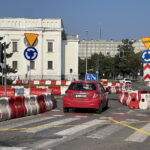 20.08.2023. Kielce. Aleja IX Wieków Kielc z tymczasową organizacją ruchu. / Fot. Wiktor Taszłow - Radio Kielce