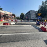 20.08.2023. Kielce. Aleja IX Wieków Kielc z tymczasową organizacją ruchu. / Fot. Wiktor Taszłow - Radio Kielce