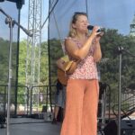 27.08.2023. Sandomierz. Koncert „Kto to miasto wyczarował”. Na zdjęciu: Agata Galach / Fot. Grażyna Szlęzak - Radio Kielce