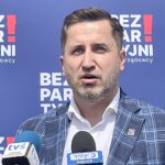 16.08.2023. Kielce. Konferencja Bezpartyjnych Samorządowców. Na zdjęciu: Kamil Suchański - lider Bezpartyjnych Samorządowców w województwie świętokrzyskim / Fot. Jarosław Kubalski - Radio Kielce