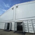 17.08.2023. Kielce. Targi Kielce. Budowa dodatkowej, tymczasowej hali / Fot. Jarosław Kubalski – Radio Kielce