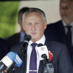 03.08.2023 Kielce. Konferencja prasowa dotycząca koncertu „Polska dziękuje #dobresłowa”. Na zdjęciu wojewoda Zbigniew Koniusz / Fot. Jarosław Kubalski - Radio Kielce