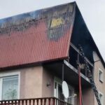 Pożar poddasza budynku mieszkalnego
