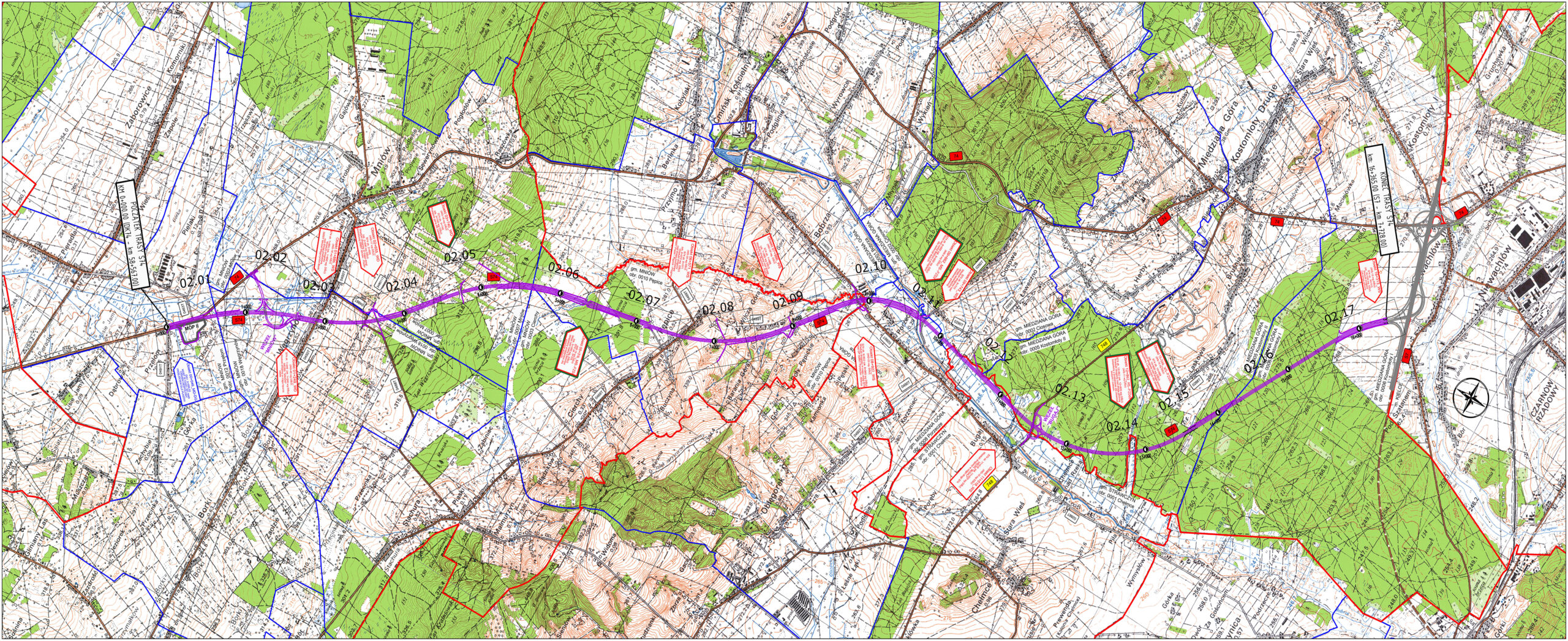 S74 Map GDDKiA wybrała wykonawcę odcinka S74