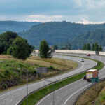 Trasa ekspresowej S7 koło miejscowości Lubień w Małopolsce