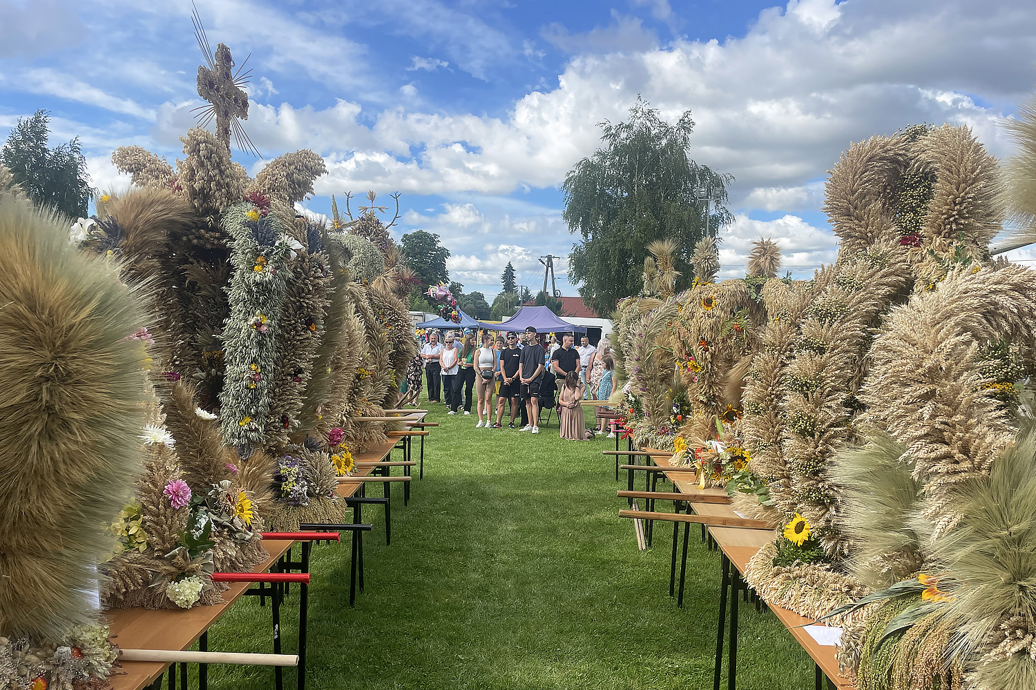 Wieniec dożynkowy z Dacharzowa najpiękniejszy w gminie Wilczyce 2 Wieniec dożynkowy z Dacharzowa najpiękniejszy w gminie Wilczyce