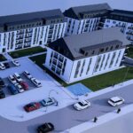 21,09.2023. Jędrzejów. Rozpoczęcie budowy mieszkań Społecznej Inicjatywy Mieszkaniowej. Wizualizacja / Fot. Daniel Czwartosz - Radio Kielce