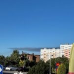 06.09.2023. Kielce. Dym widziany z ulicy Warszawskiej / Fot. Radosław Podsiadły - Radio Kielce