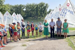 10.09.2023. Kielce. Zalew. Zawody żeglarskie w ramach trzeciej edycji Świętokrzyskiej Olimpiady Dzieci i Młodzieży / Fot. Michał Kita - Radio Kielce