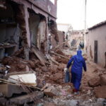 11.09.2023. Maroko. Trzęsienie ziemi w Amizmiz na południe od Marakeszu / Fot. EPA/YOAN VALAT. Dostawca: PAP/EPA