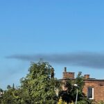 06.09.2023. Kielce. Dym widziany z ulicy Warszawskiej / Fot. Radosław Podsiadły - Radio Kielce