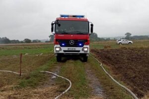 14.09.2023. Pożar słomy / Fot. straż pożarna