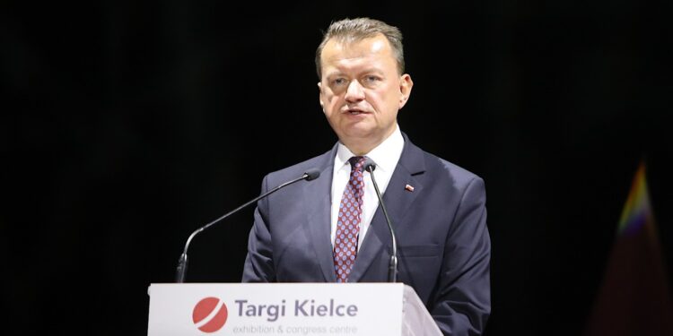 05.09.2023. Kielce. Otwarcie MSPO. Na zdjęciu: Mariusz Błaszczak - minister obrony narodowej / Fot. Wiktor Taszłow - Radio Kielce