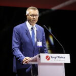 05.09.2023. Kielce. Otwarcie XXXI Międzynarodowego Salonu Przemysłu Obronnego. Na zdjęciu: Bogdan Wenta - prezydent Kielc / Fot. Wiktor Taszłow - Radio Kielce