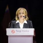 05.09.2023. Kielce. Otwarcie XXXI Międzynarodowego Salonu Przemysłu Obronnego. Na zdjęciu: Anna Krupka - wiceminister sportu i turystyki / Fot. Wiktor Taszłow - Radio Kielce