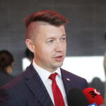 05.09.2023. Kielce. Otwarcie XXXI Międzynarodowego Salonu Przemysłu Obronnego. Na zdjęciu: poseł Bartłomiej Dorywalski / Fot. Wiktor Taszłow - Radio Kielce