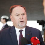 05.09.2023. Kielce. Otwarcie XXXI Międzynarodowego Salonu Przemysłu Obronnego. Na zdjęciu: poseł Marek Kwitek / Fot. Wiktor Taszłow - Radio Kielce