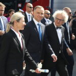 MSPO 2023. Prezydent RP: państwa zagrożone nie oszczędzają na obronności - Radio Kielce 05.09.2023. Kielce. Otwarcie XXXI Międzynarodowego Salonu Przemysłu Obronnego. Na zdjęciu (w środku): Andrzej Duda - prezydent RP / Fot. Wiktor Taszłow - Radio Kielce