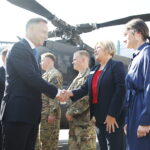 MSPO 2023. Prezydent RP: państwa zagrożone nie oszczędzają na obronności - Radio Kielce 05.09.2023. Kielce. Otwarcie XXXI Międzynarodowego Salonu Przemysłu Obronnego. Na zdjęciu (z lewej): Andrzej Duda - prezydent RP / Fot. Wiktor Taszłow - Radio Kielce