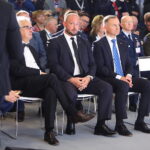 05.09.2023. Kielce. Otwarcie MSPO. Na zdjęciu (od lewej): Andrzej Mochoń - prezes Targów Kielce, Sebastian Chwałek - prezes zarządu Polskiej Grupy Zbrojeniowej, Andrzej Duda - prezydent RP / Fot. Wiktor Taszłow - Radio Kielce