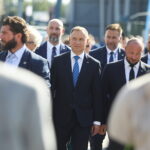 MSPO 2023. Prezydent RP: państwa zagrożone nie oszczędzają na obronności - Radio Kielce 05.09.2023. Kielce. Otwarcie XXXI Międzynarodowego Salonu Przemysłu Obronnego. Na zdjęciu (w środku): Andrzej Duda - prezydent RP / Fot. Wiktor Taszłow - Radio Kielce