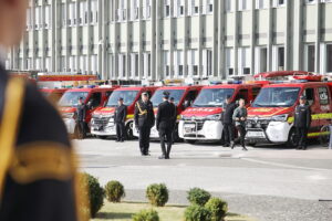 12.09.2023. Kielce. Przekazanie wozów strażackich / Fot. Wiktor Taszłow - Radio Kielce