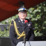 12.09.2023. Kielce. Przekazanie wozów strażackich. Na zdjęciu: zastępca Państwowej Straży Pożarnej nadbrygadier Krzysztof Hejduk / Fot. Wiktor Taszłow - Radio Kielce