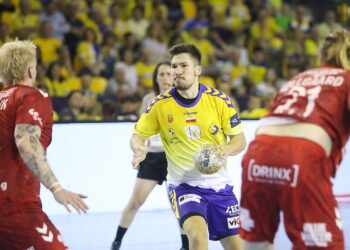 13.09.2023. Kielce. Mecz 1. kolejki Ligi Mistrzów piłkarzy ręcznych Industria Kielce – Aalborg Handbold. / Fot. Wiktor Taszłow - radio Kielce