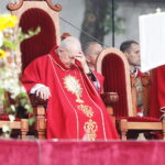 14.09.2023. Święty Krzyż. Uroczystości odpustowe. Na zdjęciu: biskup senior Edward Frankowski / Fot. Wiktor Taszłow - Radio Kielce