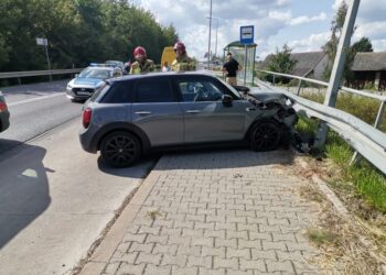 01.09.2023 Radlin. Zderzenie czterech samochodów / Fot. Straż Pożarna