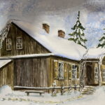 02.09.2023. Końskie. Biblioteka Publiczna w Końskich. Wystawa „Hubalowymi śladami po Ziemi Świętokrzyskiej w malarstwie i słowie” / Fot. Magdalena Galas-Klusek - Radio Kielce