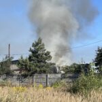 06.09.2023. Nowiny. Pożar hali / Fot. Wiktor Taszłow - Radio Kielce