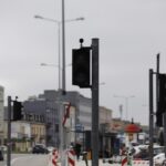 26.09.2023. Kielce. Skrzyżowanie ul. Czarnowskiej z ul. Żelazną. Wyłączona sygnalizacja / Fot. Jarosław Kubalski - Radio Kielce