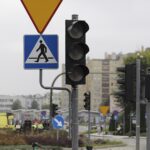 26.09.2023. Kielce. Skrzyżowanie ul. Czarnowskiej z ul. Żelazną. Wyłączona sygnalizacja / Fot. Jarosław Kubalski - Radio Kielce